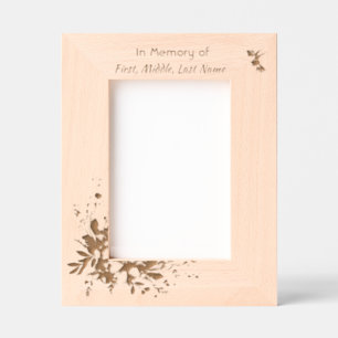 Marcos Grabados Memorial Keepsake Hummingbird Rosas Amarillas