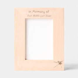 Marcos Grabados Memorial Keepsake Personalizado Photo Dragonfly