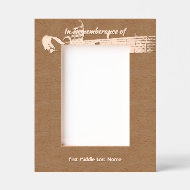 Marcos Grabados Memorial Keepsake recuerdo guitarra musical (Anverso)