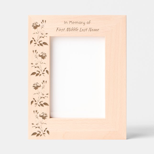 Marcos Grabados Memorial Remembrance Keepsake Roses Garden Flowers (Anverso)