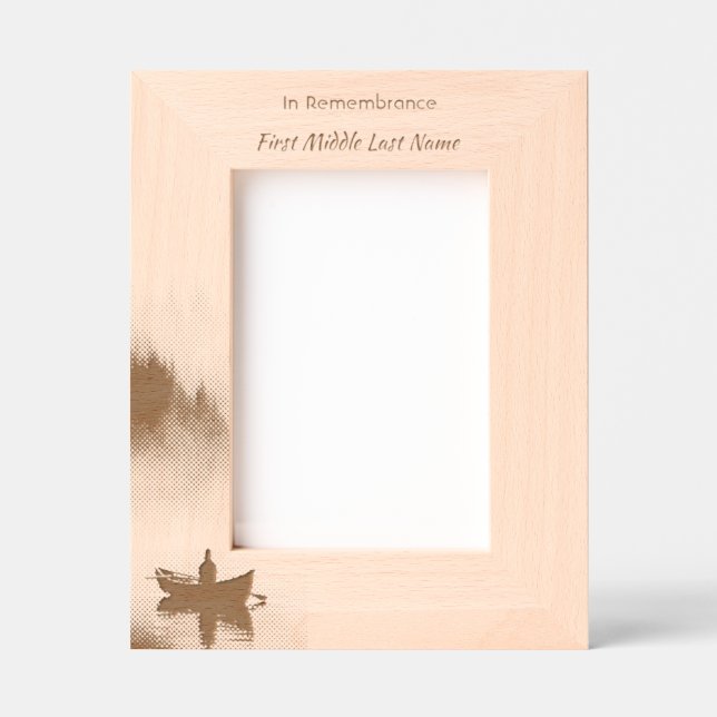 Marcos Grabados Memory Remembrance Keepsake Wilderness Lake Canoe (Anverso)