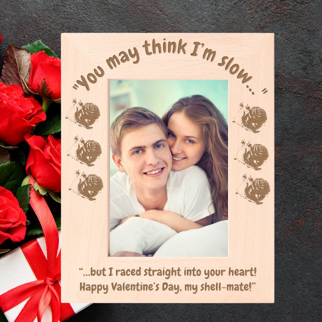 Marcos Grabados Mensaje lindo Caracol Floral Valentines regalo Mad (Subido por el creador)