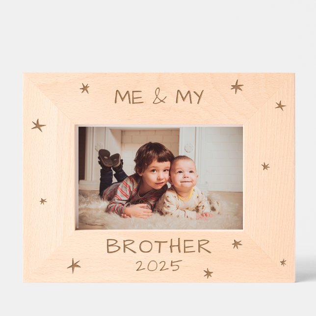 Marcos Grabados Mis hermanos y yo Recién nacido con el año (Subido por el creador)