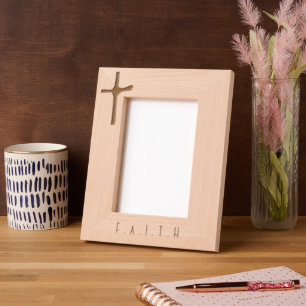 Marcos Grabados Moderna Cruz Minimalista Personalizada de Palma