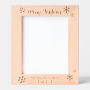 Marcos Grabados Moderno Snowflake Feliz Navidad Familia Año