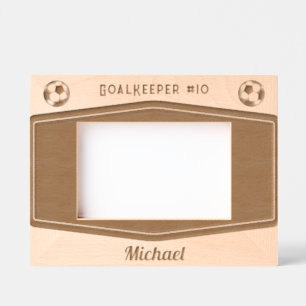 Marcos Grabados Monogramo del fútbol moderno personalizado