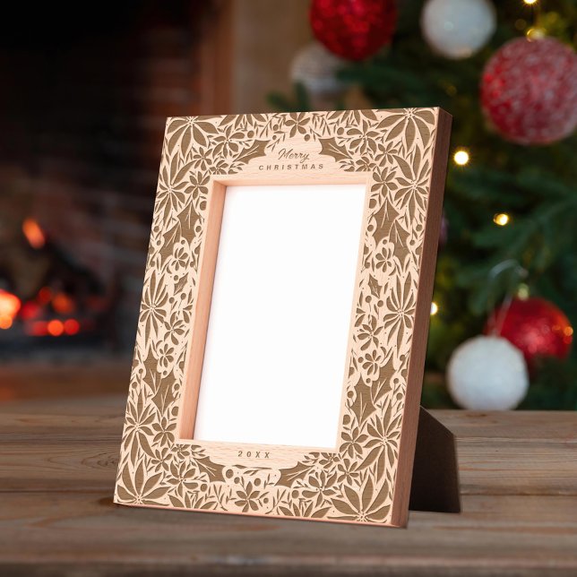 Marcos Grabados Navidades de Poinsettia y Holly (Subido por el creador)