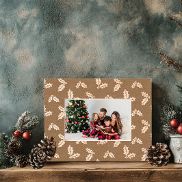 Marcos Grabados Navidades Holly Wooden