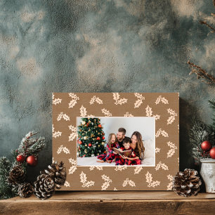 Marcos Grabados Navidades Holly Wooden