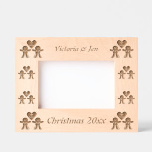 Marcos Grabados Navidades lesbianas Gingerbread Damas Personalizad