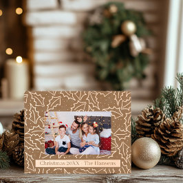 Marcos Grabados Navidades personalizables Holly Wooden