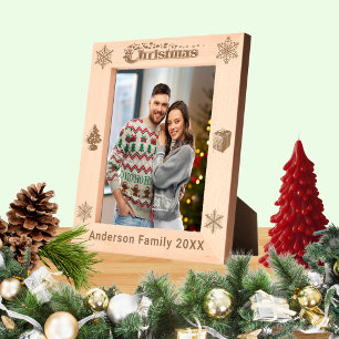 Marcos Grabados Navidades Personalizado Nombre de familia Árbol Co