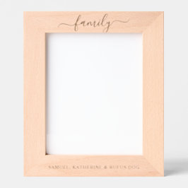 Marcos Grabados Nombre de familia personalizado en madera
