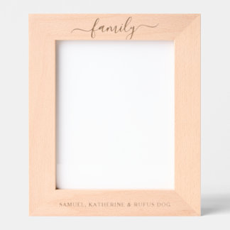 Marcos Grabados Nombre de familia personalizado en madera