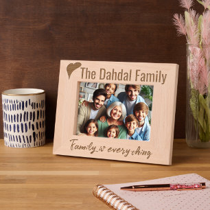 Marcos Grabados Nombre de familia simple y moderno personalizado, 