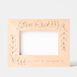 Marcos Grabados Nombre de pueblo personalizado Coordina nuevo rega