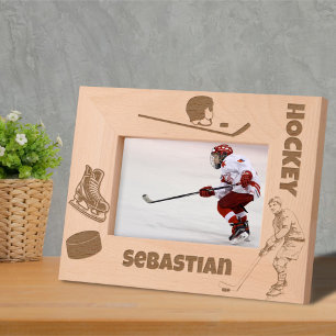 Marcos Grabados Nombre personalizado de hockey sobre hielo