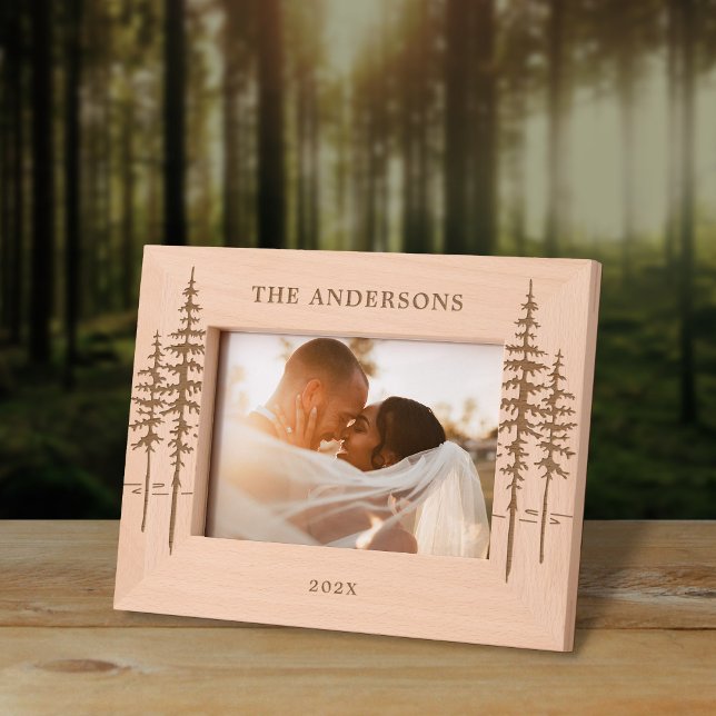 Marcos Grabados Nombre Personalizado O Bosque De Árboles Rústicos  (Subido por el creador)