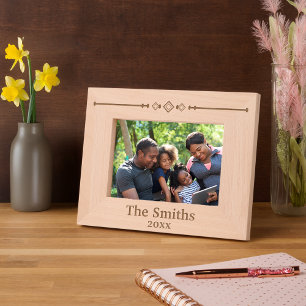 Marcos Grabados Nombre y fecha de la familia de líneas de diamante