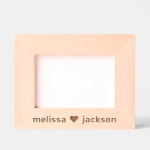 Marcos Grabados Nombres de las parejas del corazón de amor