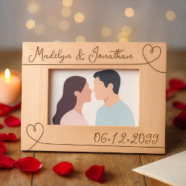 Marcos Grabados Nombres mínimos modernos de Día de San Valentín Bo