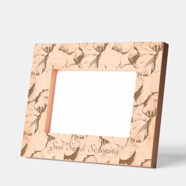 Marcos Grabados Ocean View Beach Serenity Sea Shells (Izquierda)