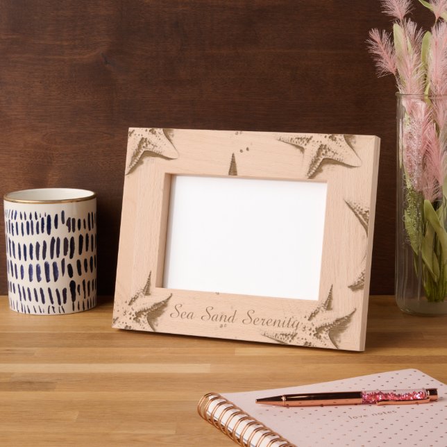 Marcos Grabados Ocean View Beach Serenity Starfish (Izquierda)