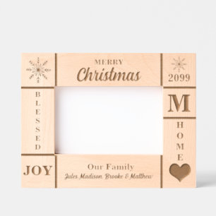Marcos Grabados Paisaje 6x4 Navidades Nuestra familia personalizad