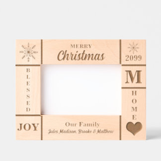 Marcos Grabados Paisaje 6x4 Navidades Nuestra familia personalizad