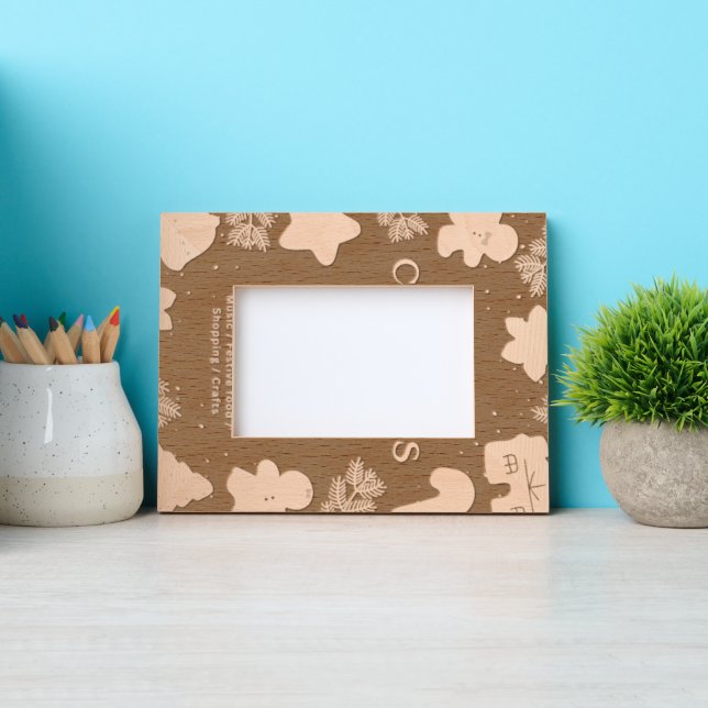 Marcos Grabados Paisaje de 6" x 4", FrameStyle: natural (Anverso)