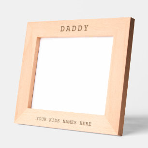 Marcos Grabados Papi Niños Llama a papá Regalo Foto de la familia