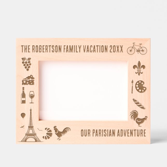 Marcos Grabados París Francia vacaciones familiares personalizadas (Anverso)