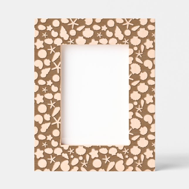 Marcos Grabados patrón de conchas marinas (Anverso)