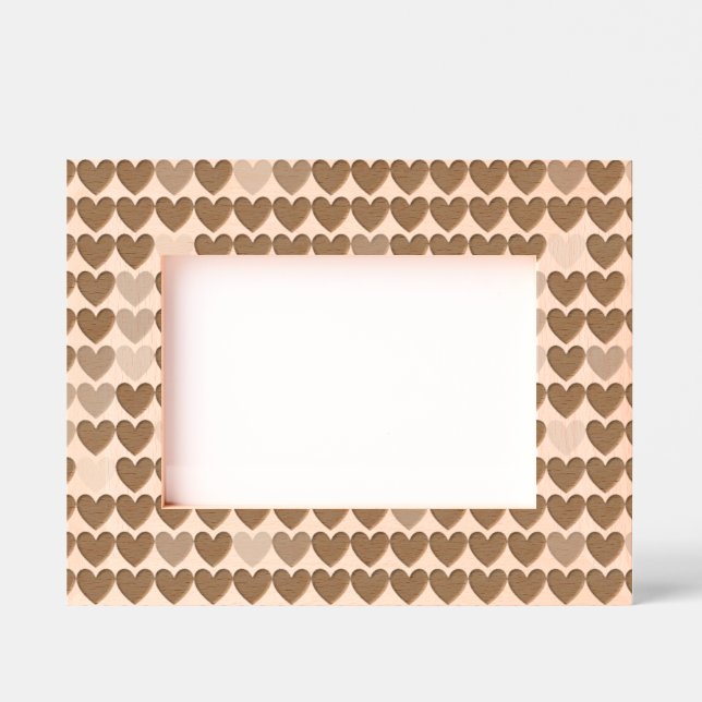 Marcos Grabados Patrón de corazones moderados (Anverso)