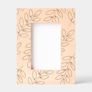 Marcos Grabados Patrón de hojas dibujadas a mano