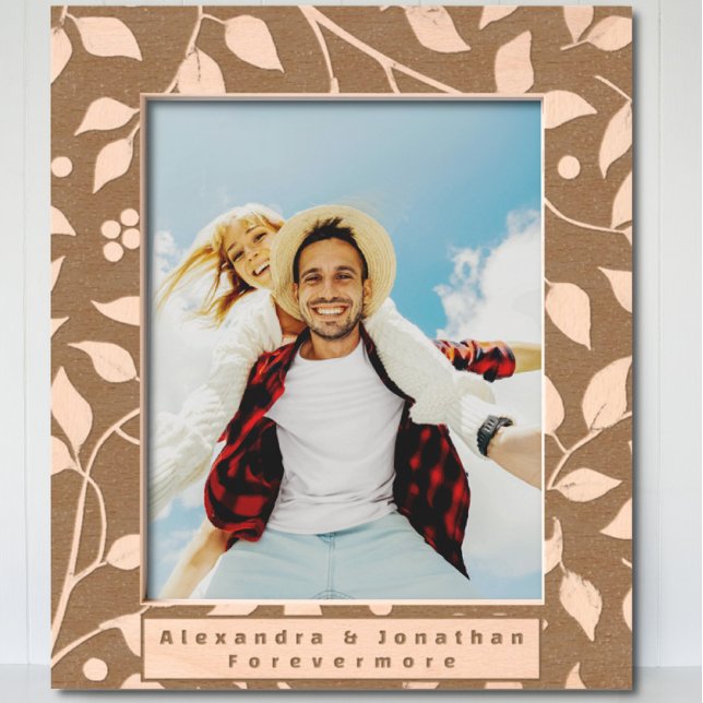 Marcos Grabados Patrón de hojas románticas Boda recién casado (Subido por el creador)