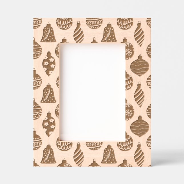 Marcos Grabados Patrón de ornamentos de Navidad (Anverso)