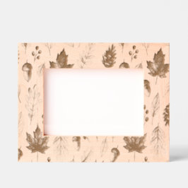 Marcos Grabados Patrón de otoño natural