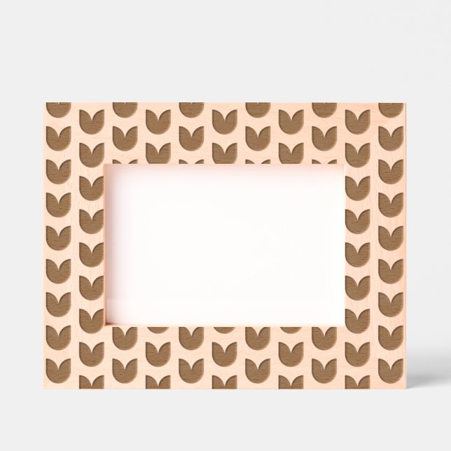 Marcos Grabados Patrón floral elegante de tulipanes (Anverso)