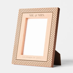 Marcos Grabados Patrón moderno y elegante Sr. y Sra. Personalizado