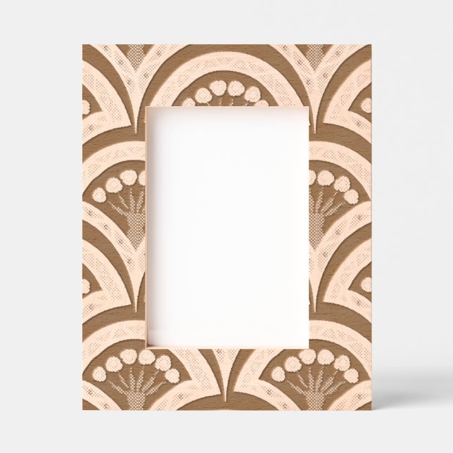 Marcos Grabados patrón verde en forma de cáscara (Anverso)