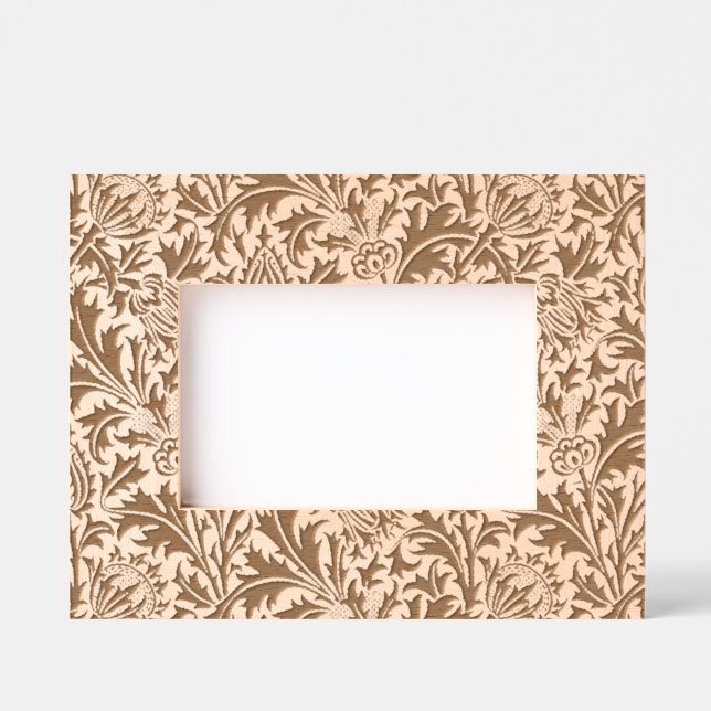 Marcos Grabados Patrón verde William Morris Thistle Sage (Anverso)