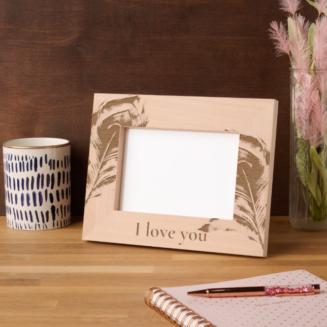 Marcos Grabados Peacock Feathers Love (Izquierda)