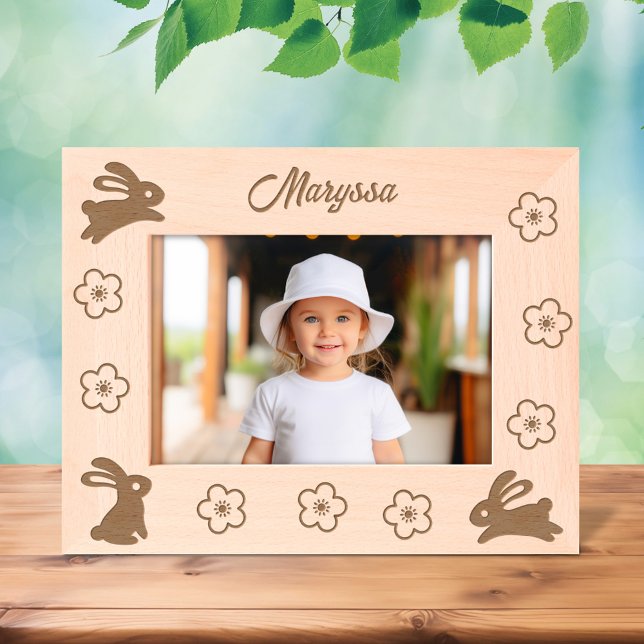 Marcos Grabados Pequeños conejitos y flores 7 x 5 (Subido por el creador)