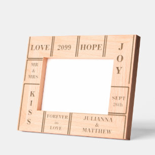 Marcos Grabados Personalizado boda o aniversario Texto 7x5