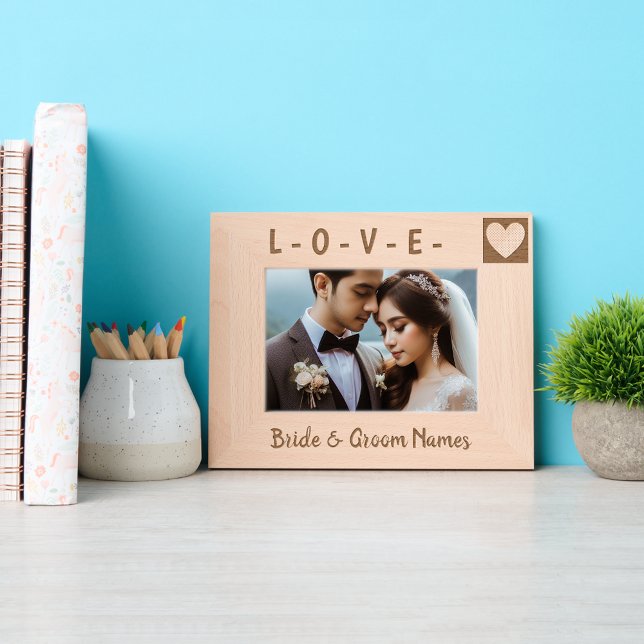 Marcos Grabados Personalizado de arte moderno del corazón, novia y (Subido por el creador)