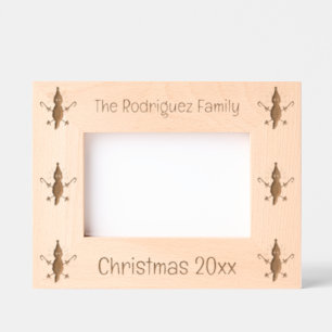 Marcos Grabados Personalizado de Axolotl de Navidades Cute