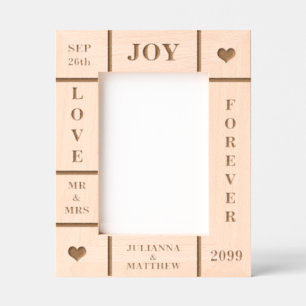 Marcos Grabados Personalizado de boda o aniversario Verso de texto