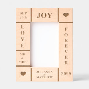 Marcos Grabados Personalizado de boda o aniversario Verso de texto
