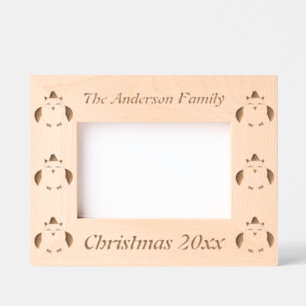 Marcos Grabados Personalizado de búho de Navidades curados